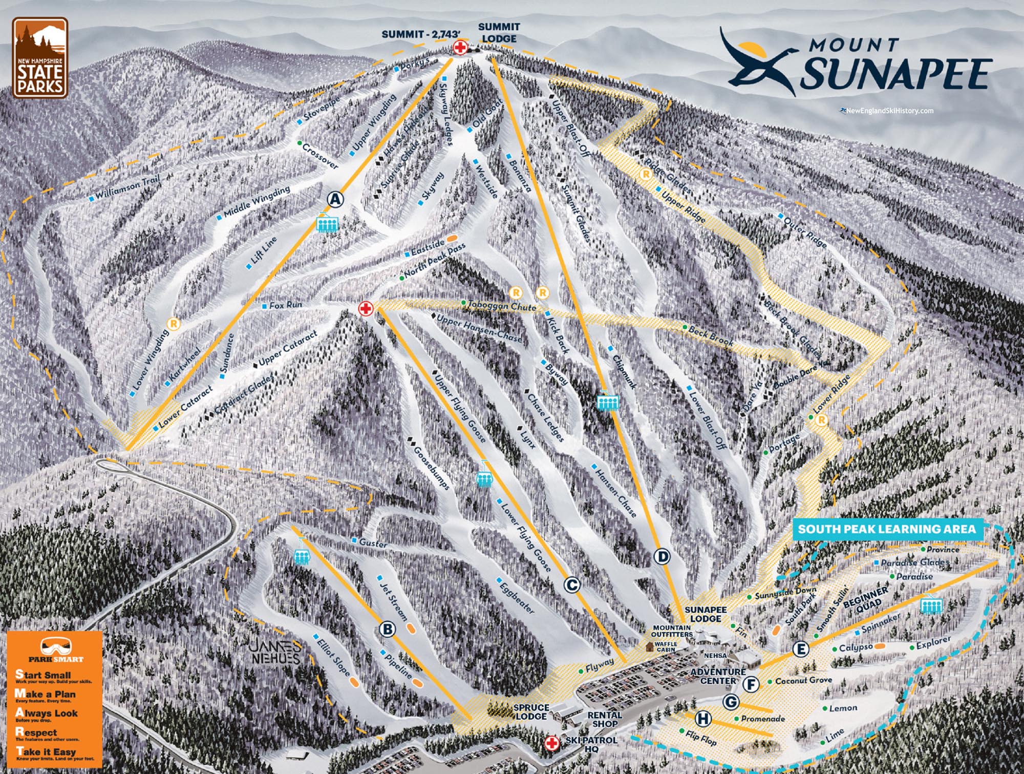 2022-23 Mt. Sunapee Trail Map