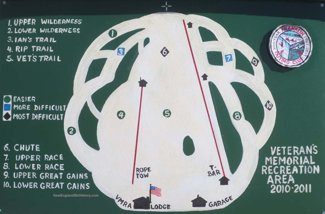 2010-11 Franklin Veterans Memorial Ski Area Trail Map