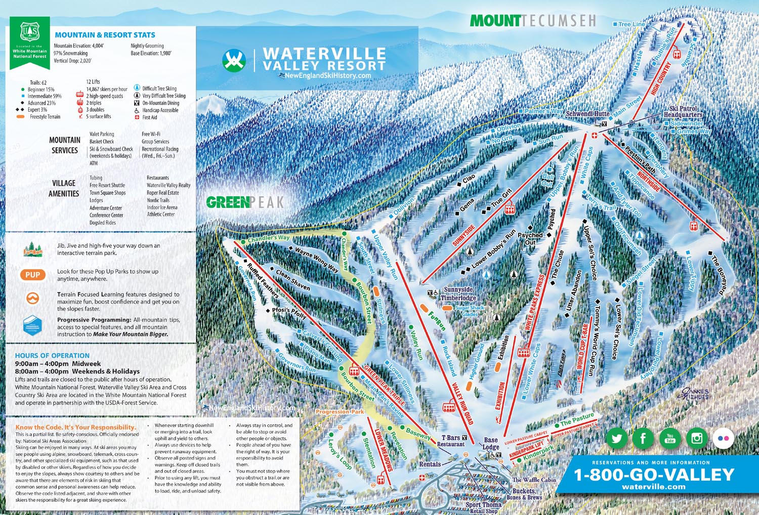 2017-18 Waterville Valley Trail Map