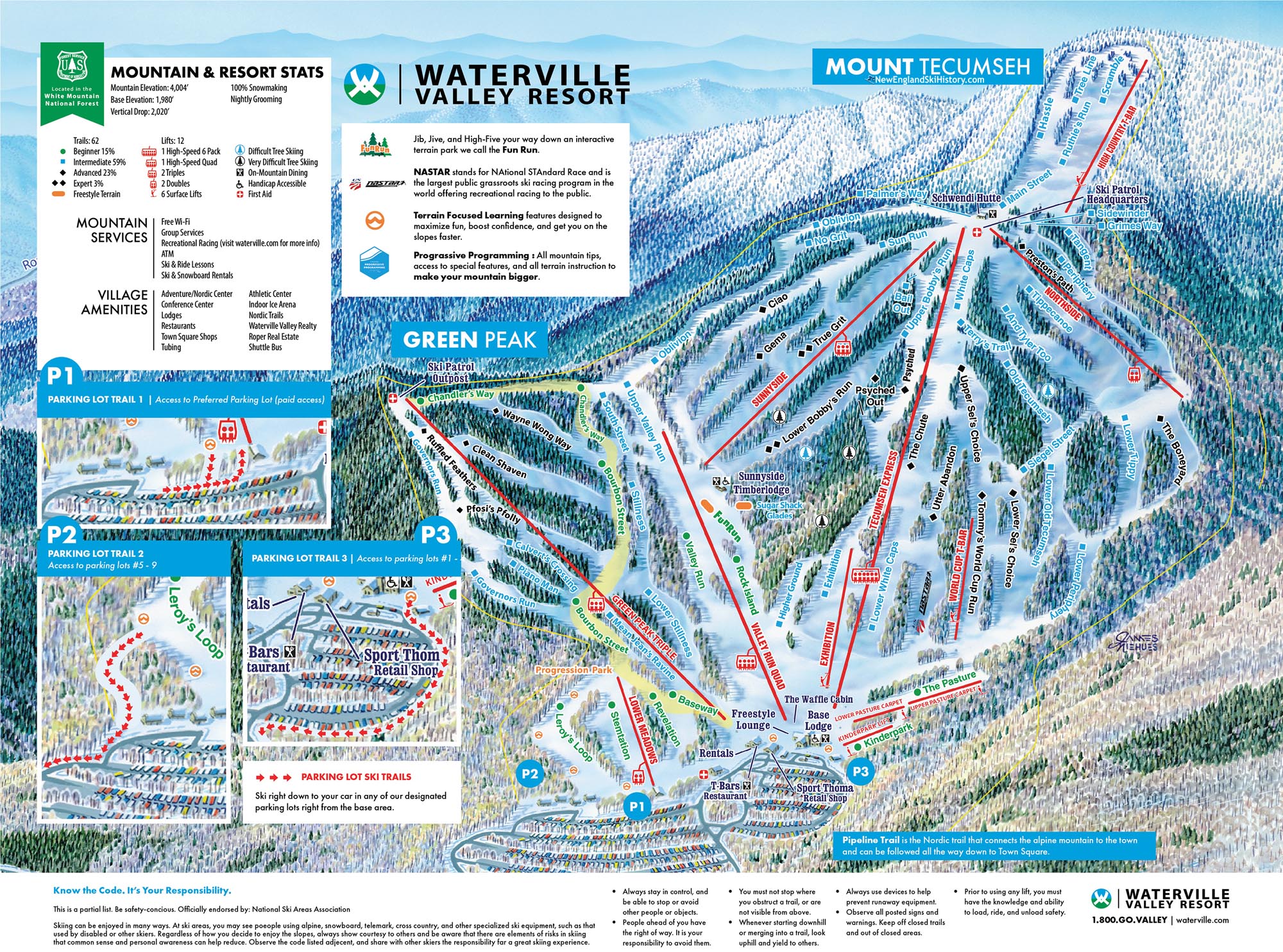 2023-24 Waterville Valley Trail Map