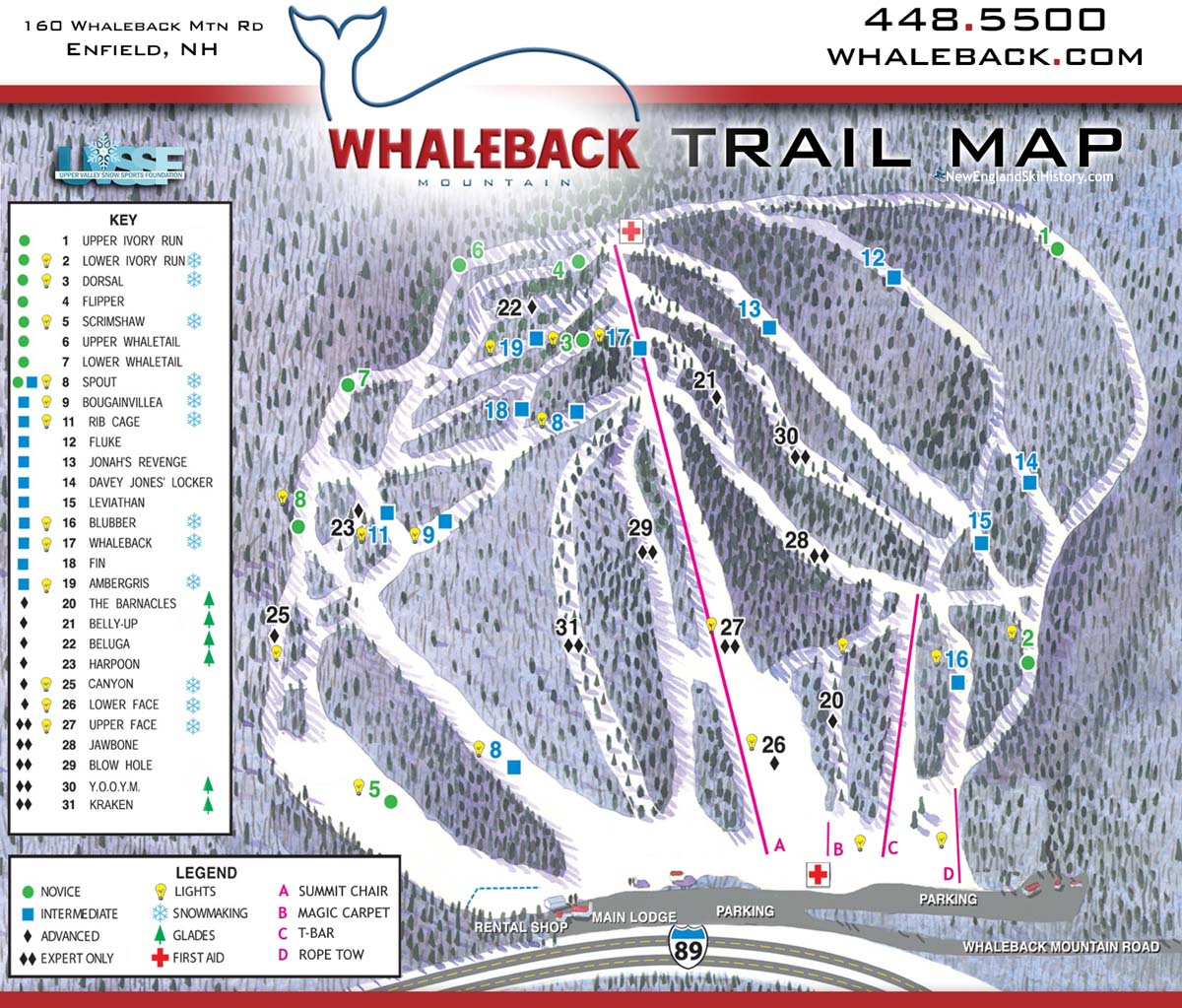 2017-18 Whaleback Trail Map