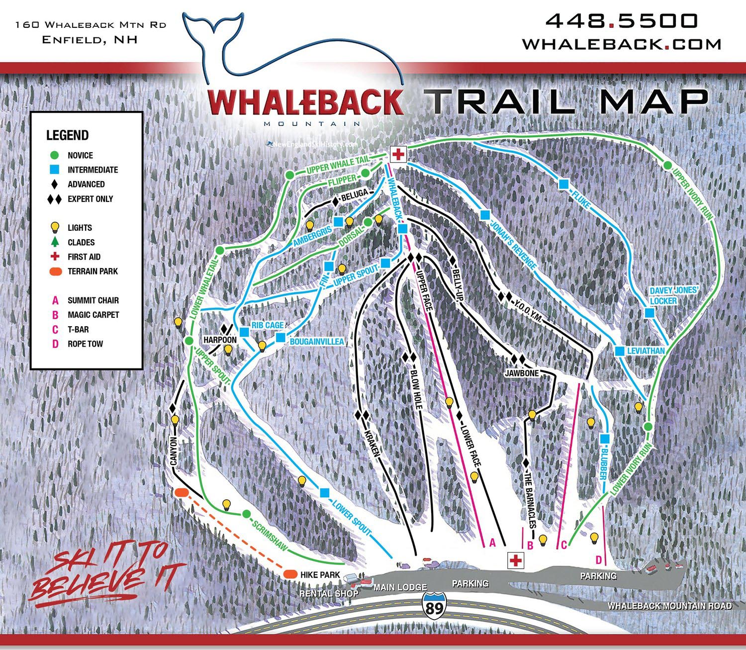 2023-24 Whaleback Trail Map