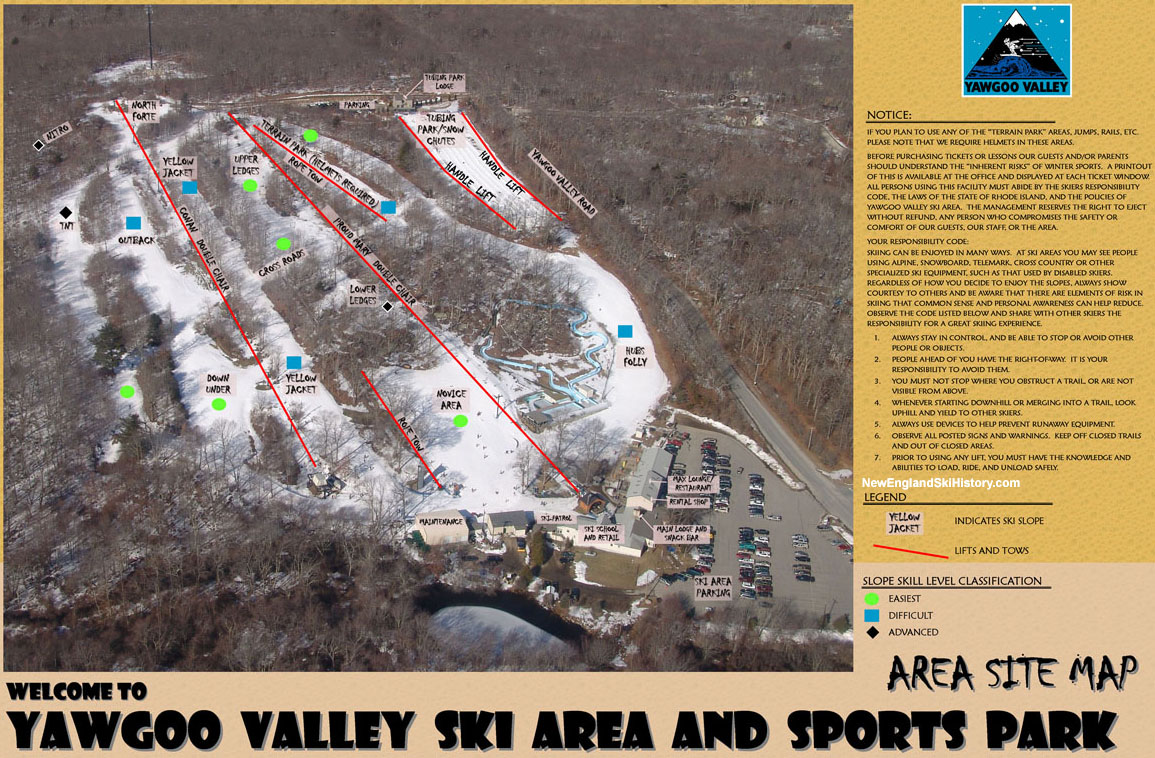 Yawgoo Valley Trail Map 2006-07 Yawgoo Valley Trail Map - New England Ski Map Database -  Newenglandskihistory.com