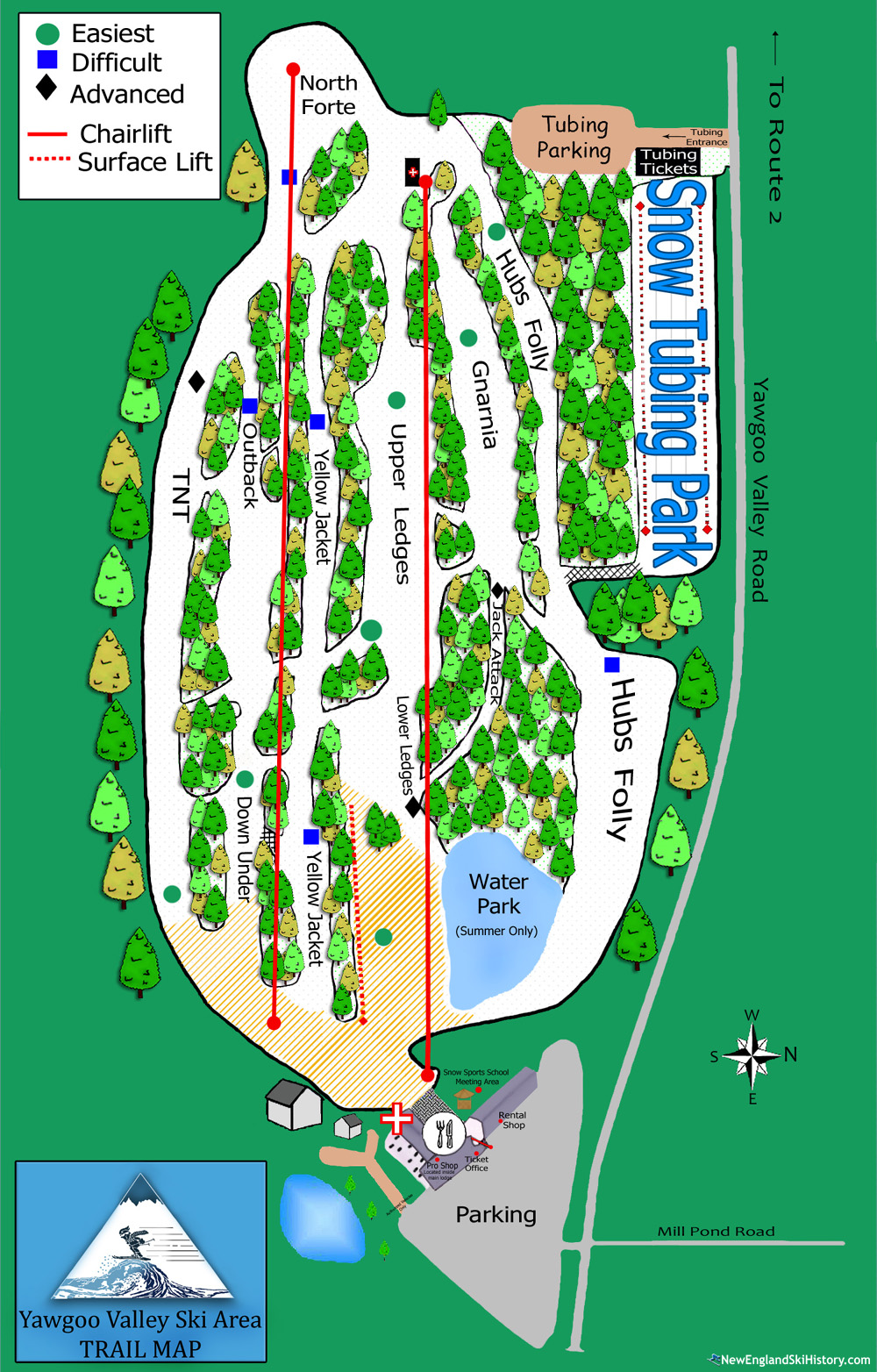 Yawgoo Valley Trail Map 2017-18 Yawgoo Valley Trail Map - New England Ski Map Database -  Newenglandskihistory.com