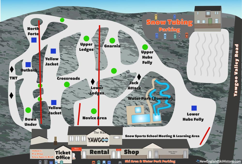 Yawgoo Valley Trail Map 2020-21 Yawgoo Valley Trail Map - New England Ski Map Database -  Newenglandskihistory.com