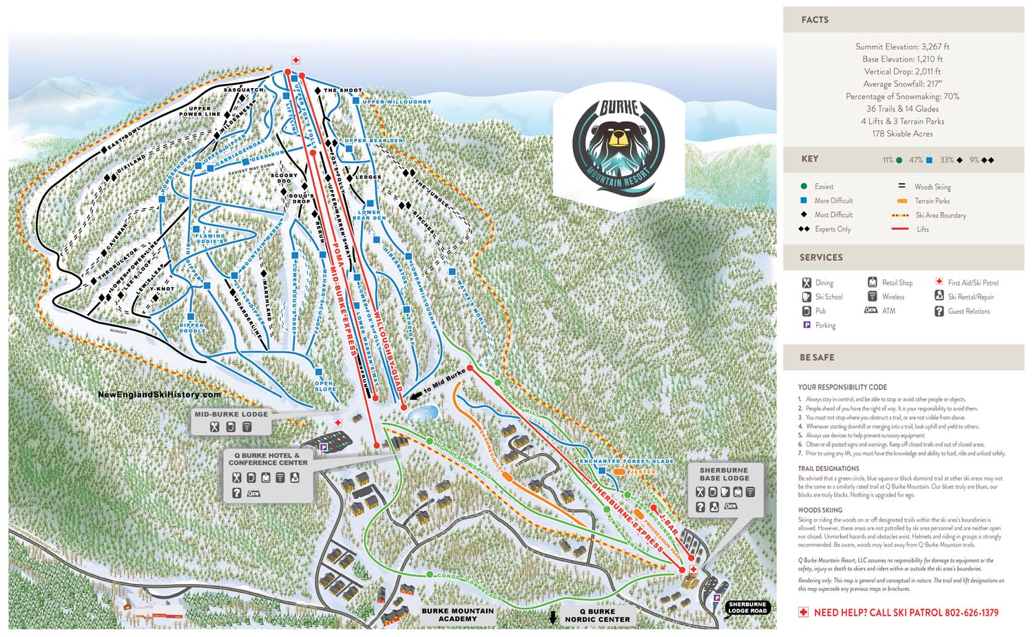 2016-17 Burke Trail Map