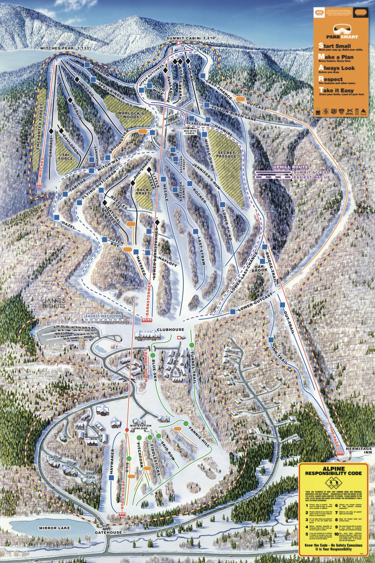 2025-26 Hermitage Club Trail Map