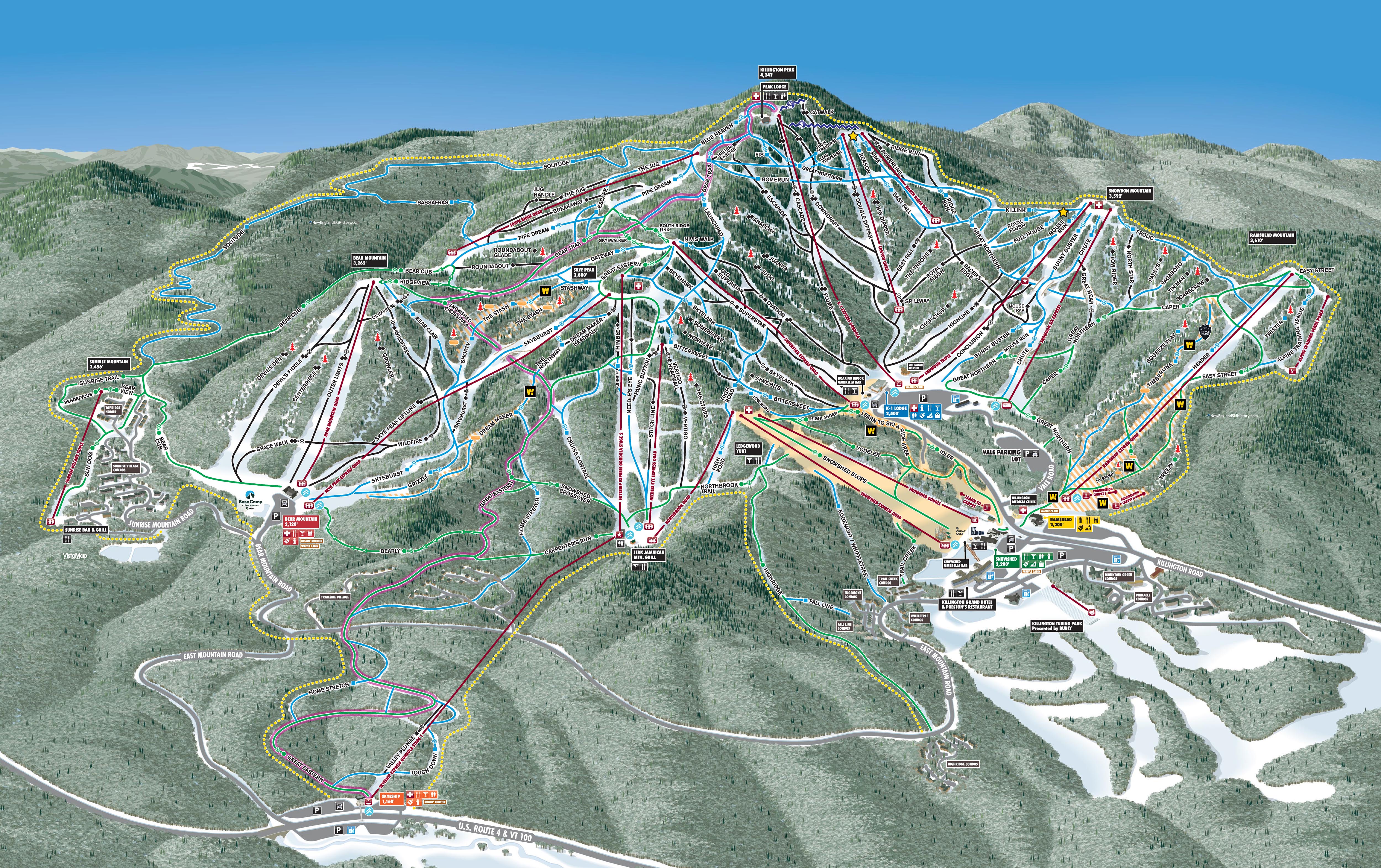 2023-24 Killington Trail Map