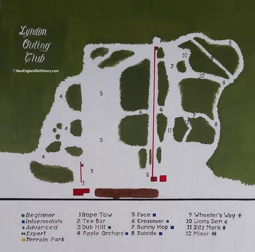 2022-23 Lyndon Outing Club Trail Map