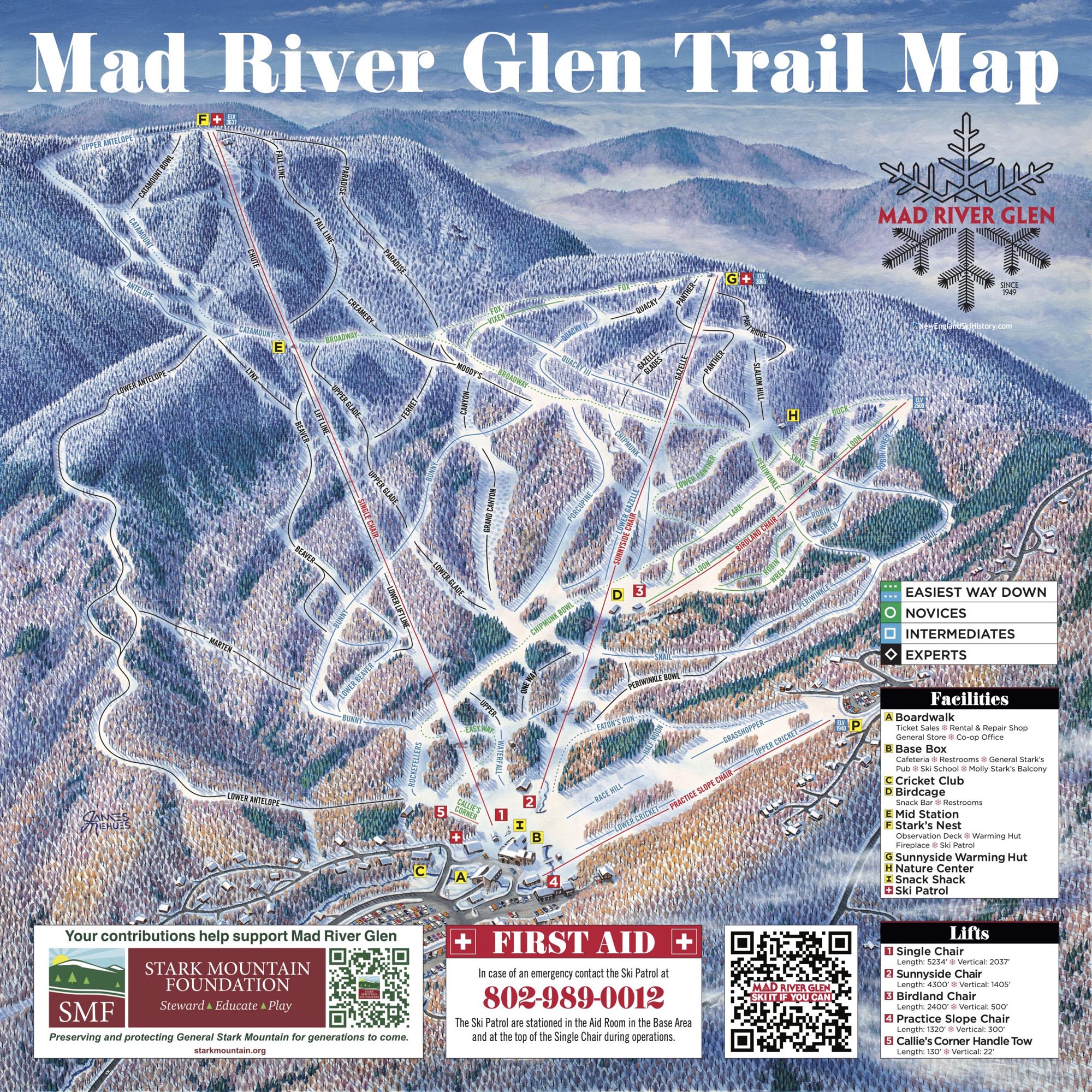 2022-23 Mad River Glen Trail Map