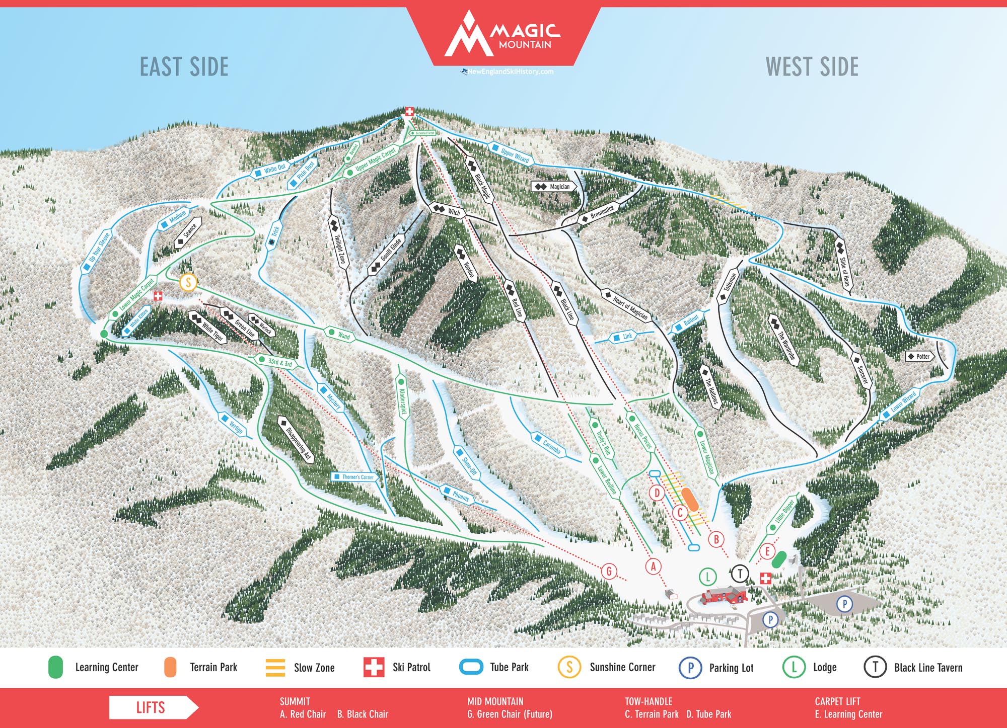 2018-19 Magic Mountain Trail Map