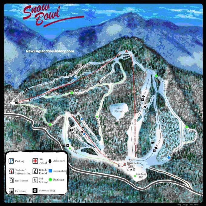2016-17 Middlebury College Snow Bowl Trail Map