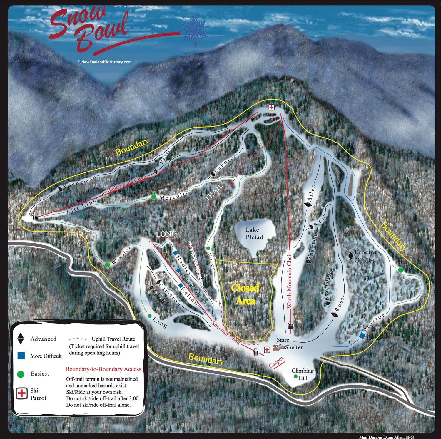 2017-18 Middlebury Snow Bowl Trail Map