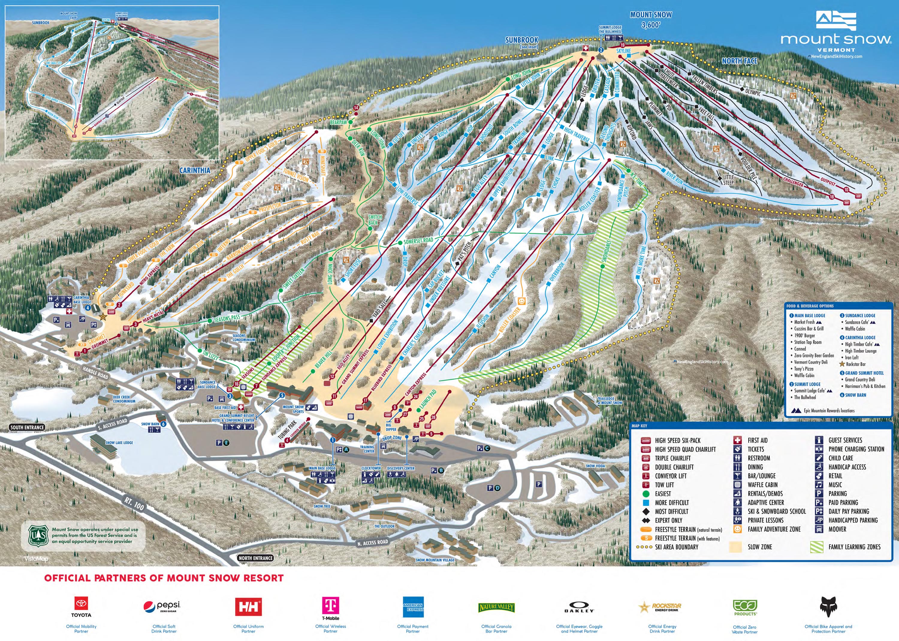 2023-24 Mount Snow Trail Map