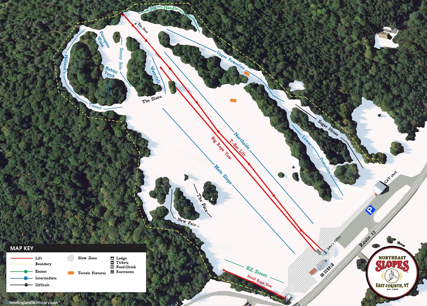 2025-26 Northeast Slopes Trail Map