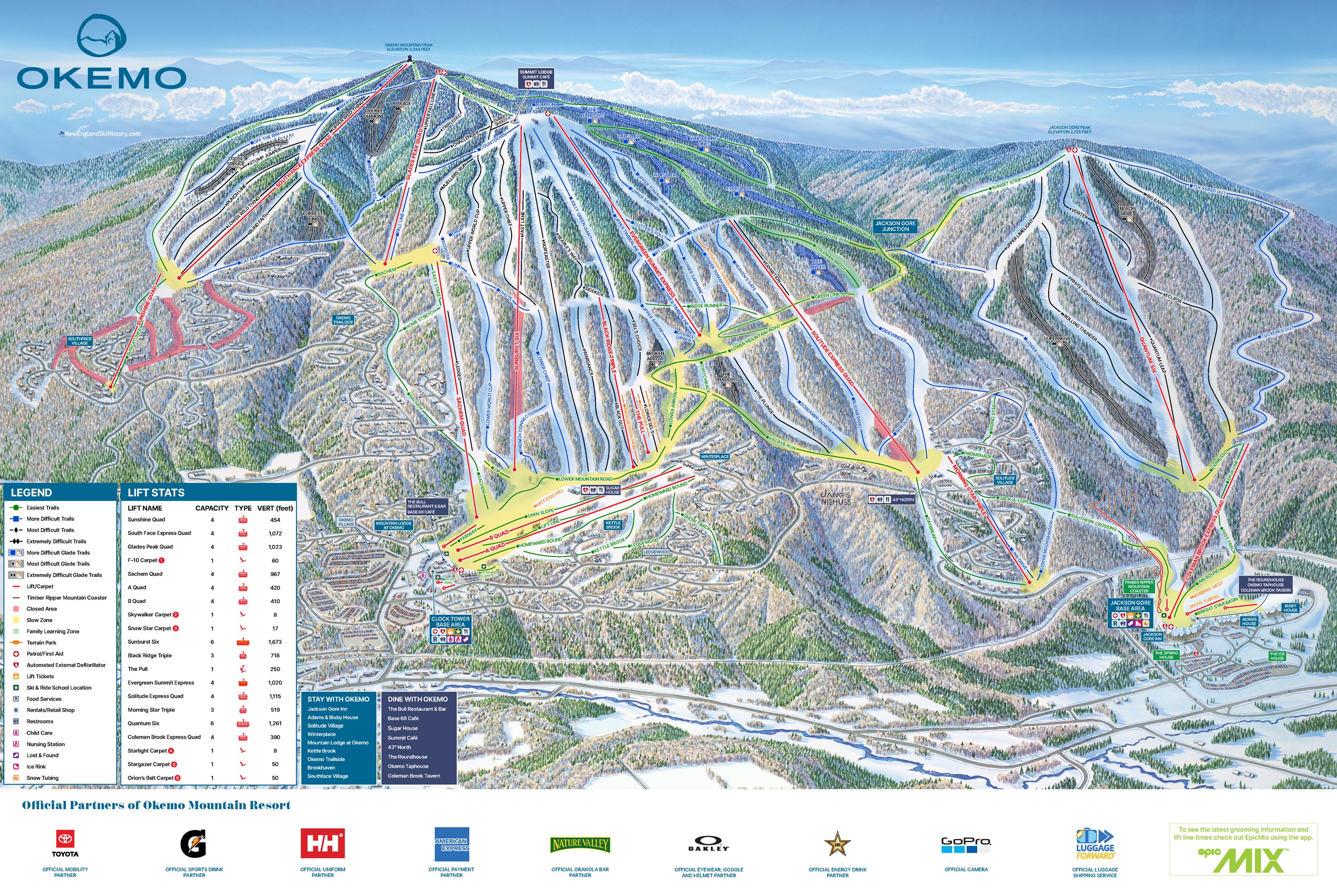 2021-22 Okemo Trail Map