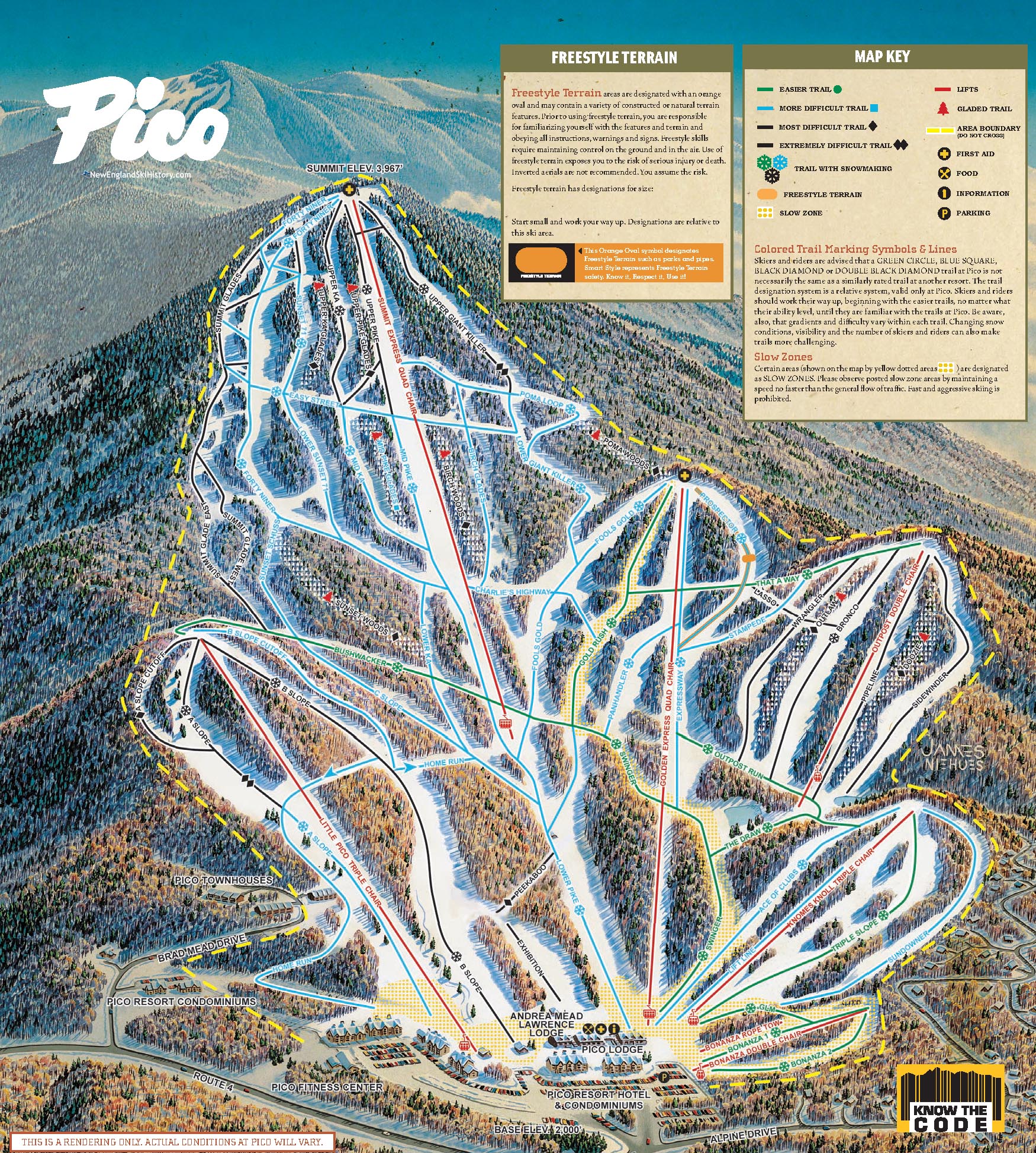 2022-23 Pico Trail Map