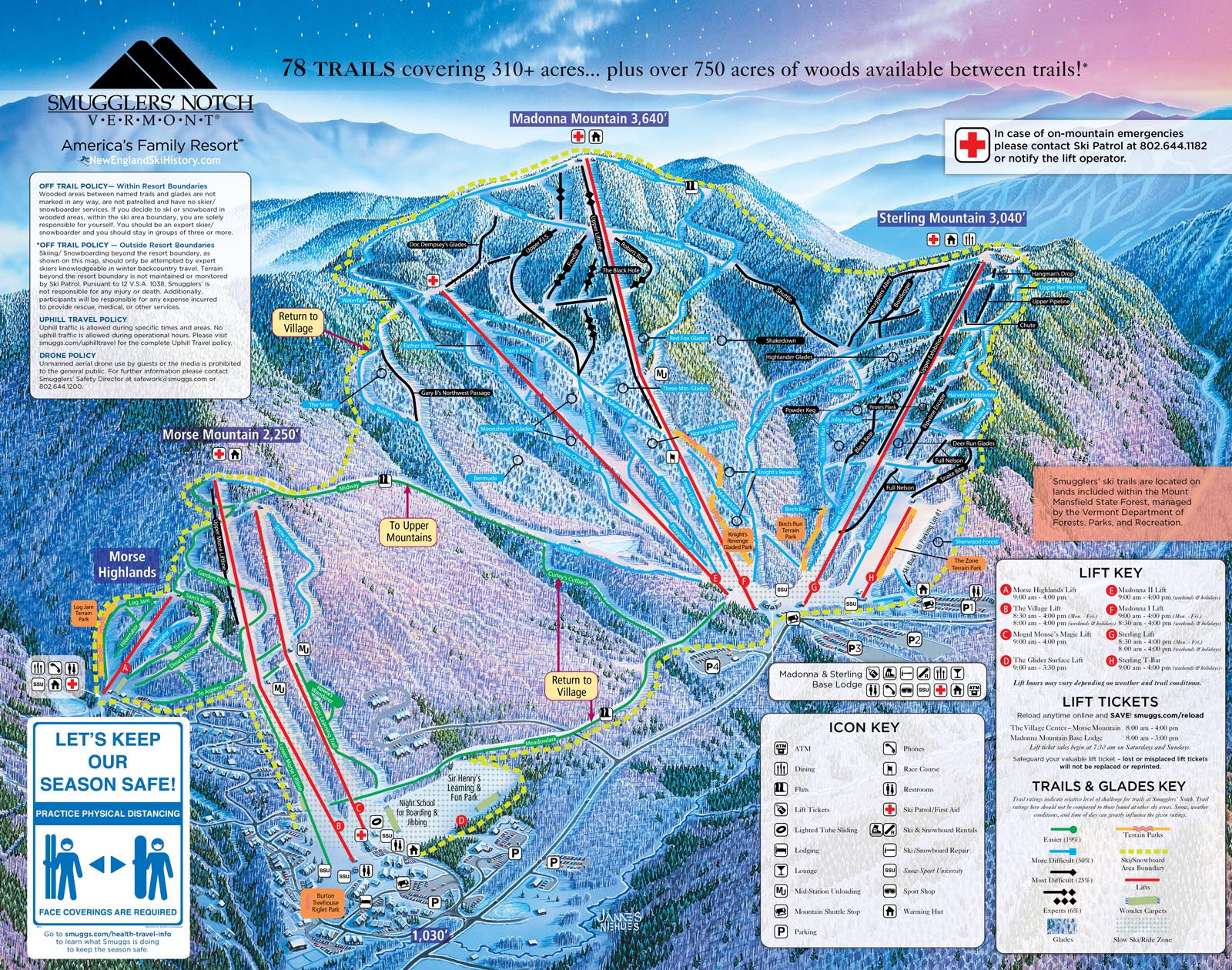 2020-21 Smugglers Notch Trail Map