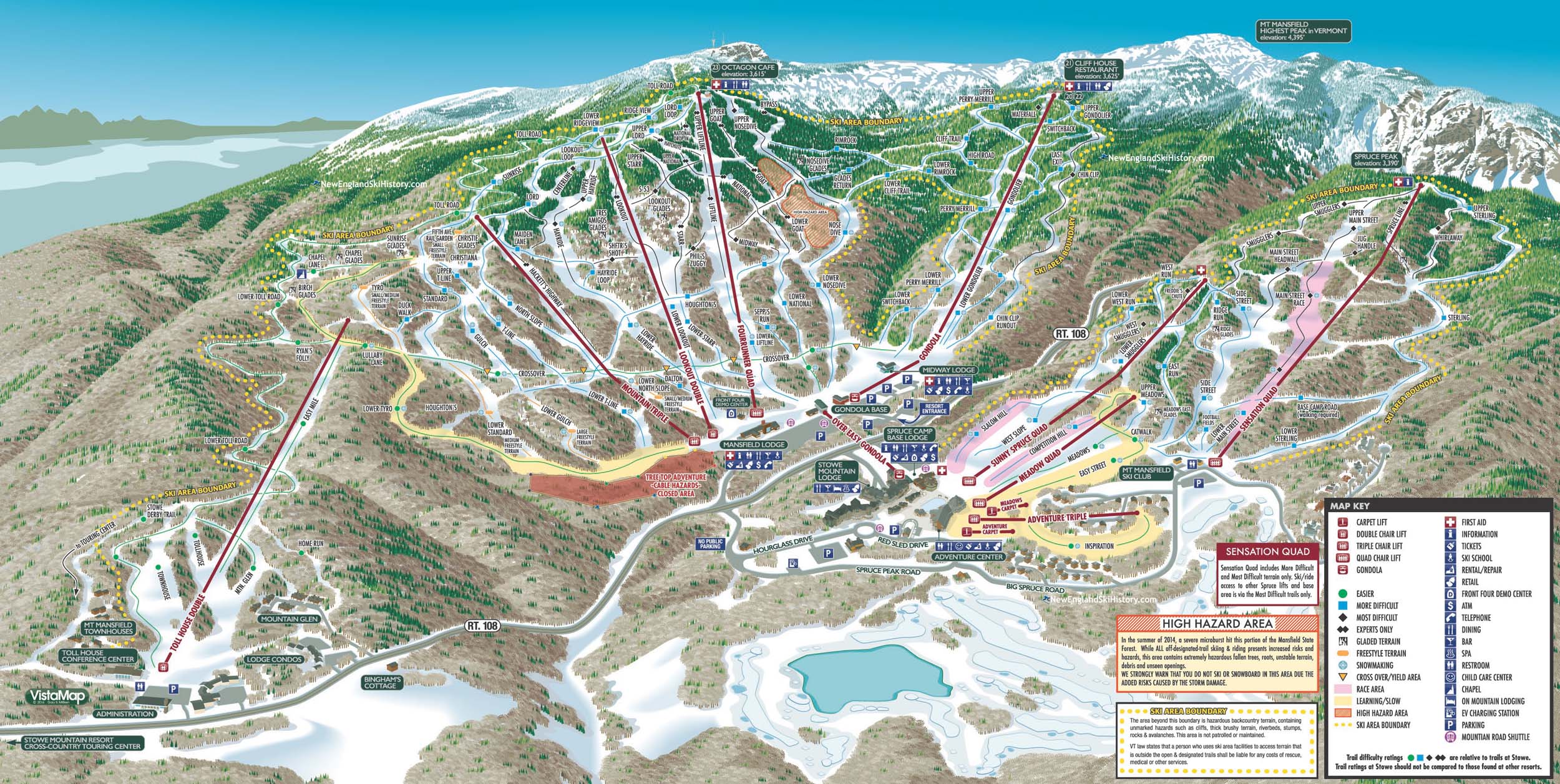 2016-17 Stowe Trail Map