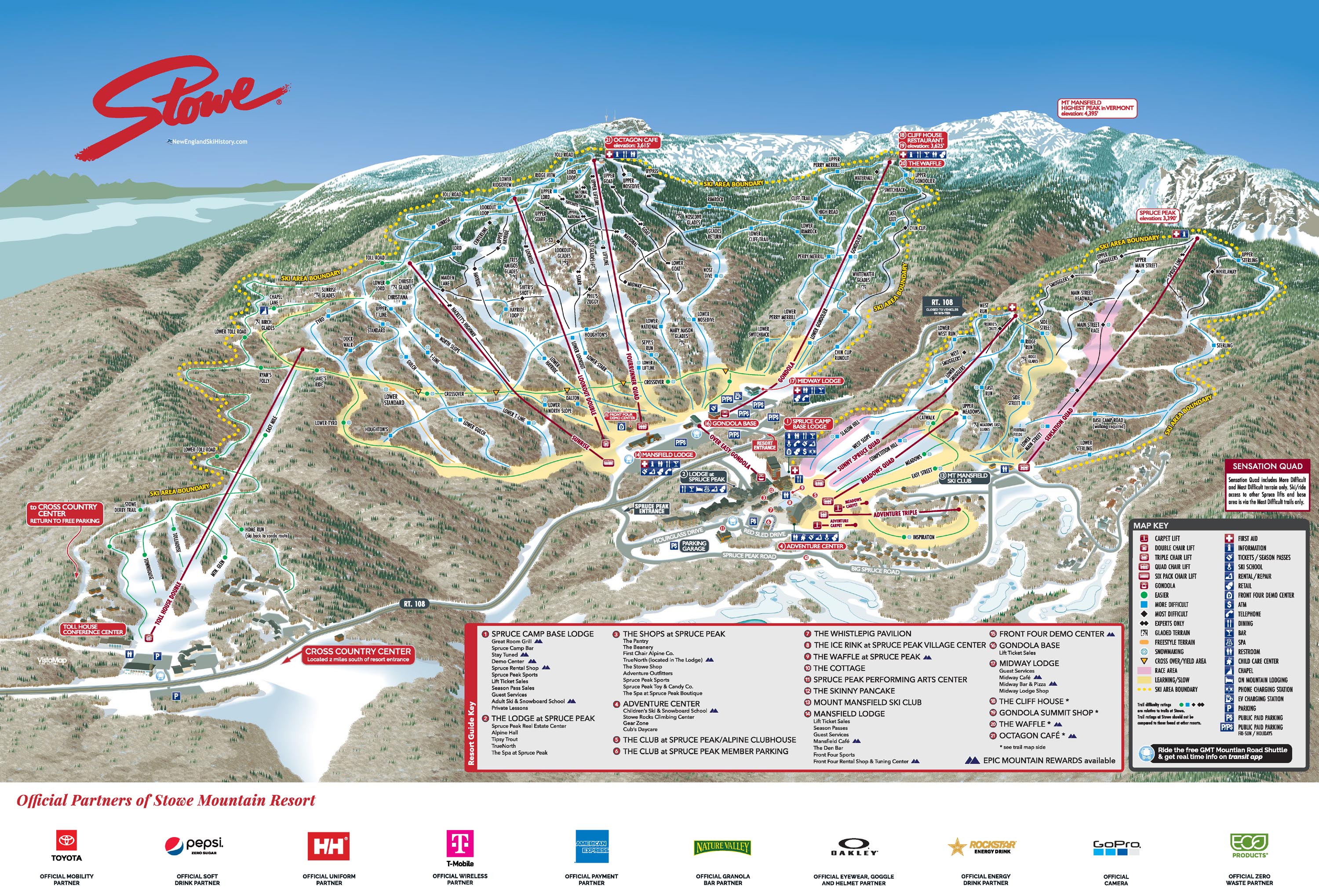 2023-24 Stowe Trail Map