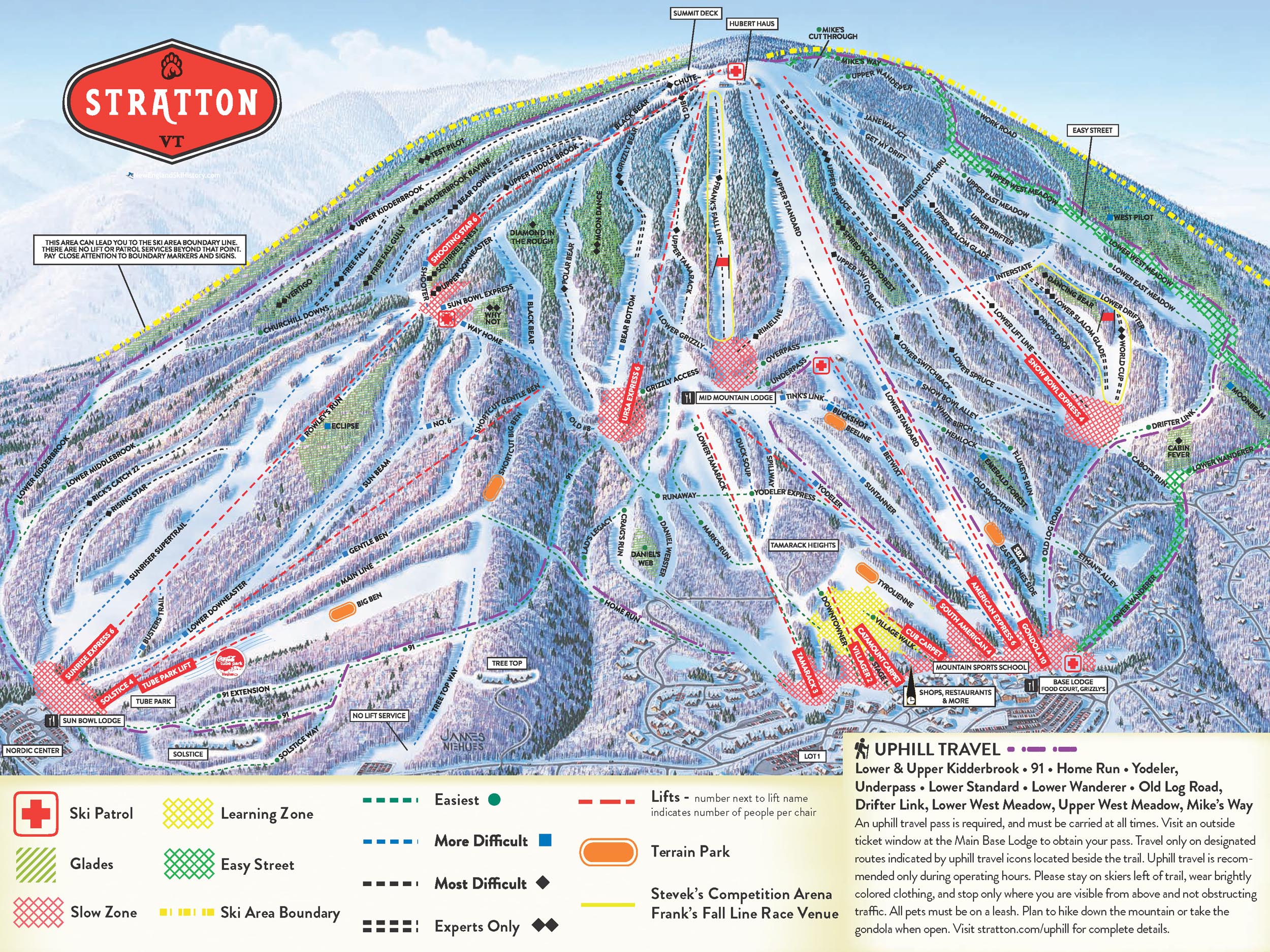 2022-23 Stratton Trail Map