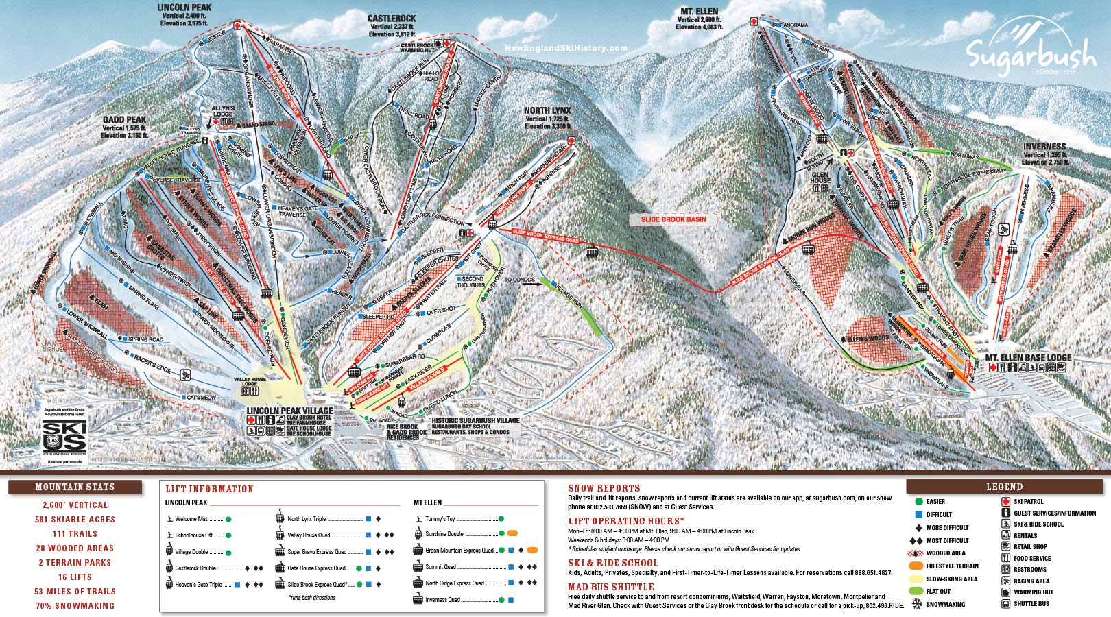 2016-17 Sugarbush Trail Map