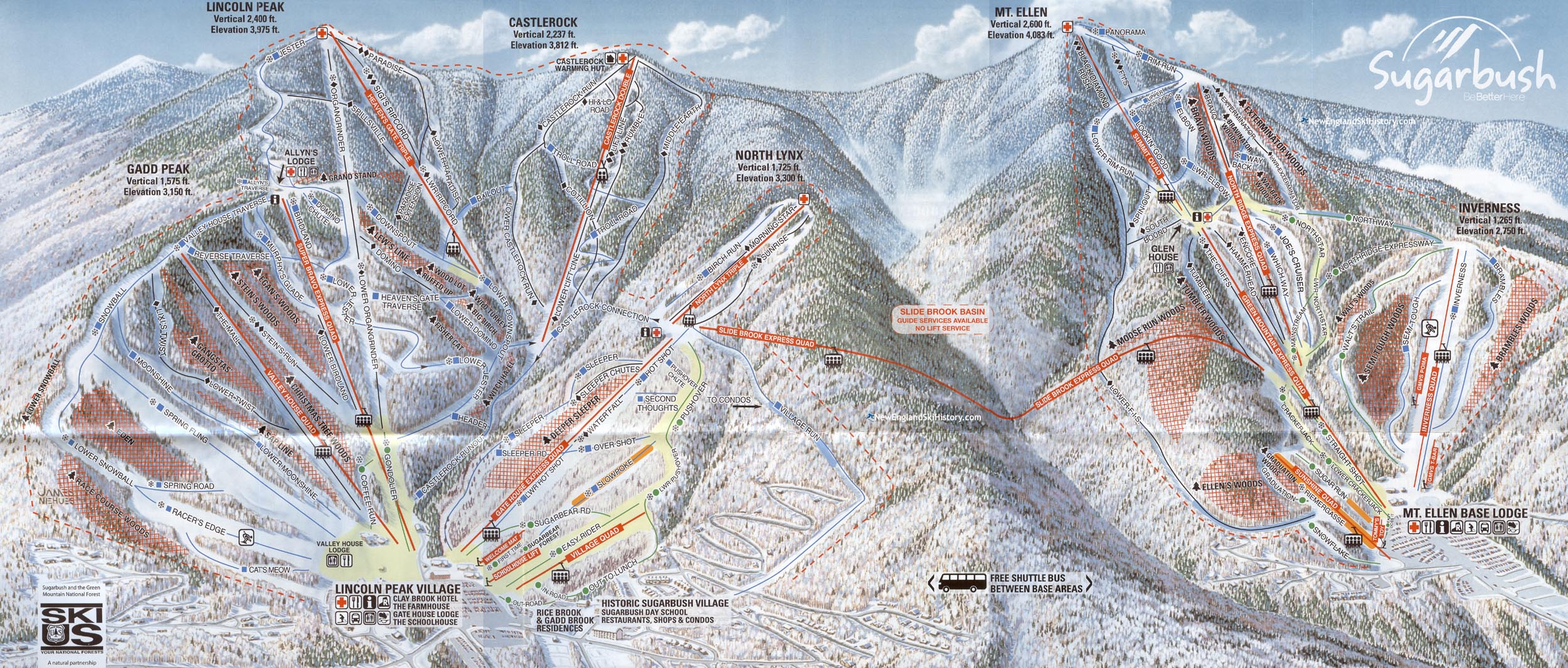 2018-19 Sugarbush Trail Map