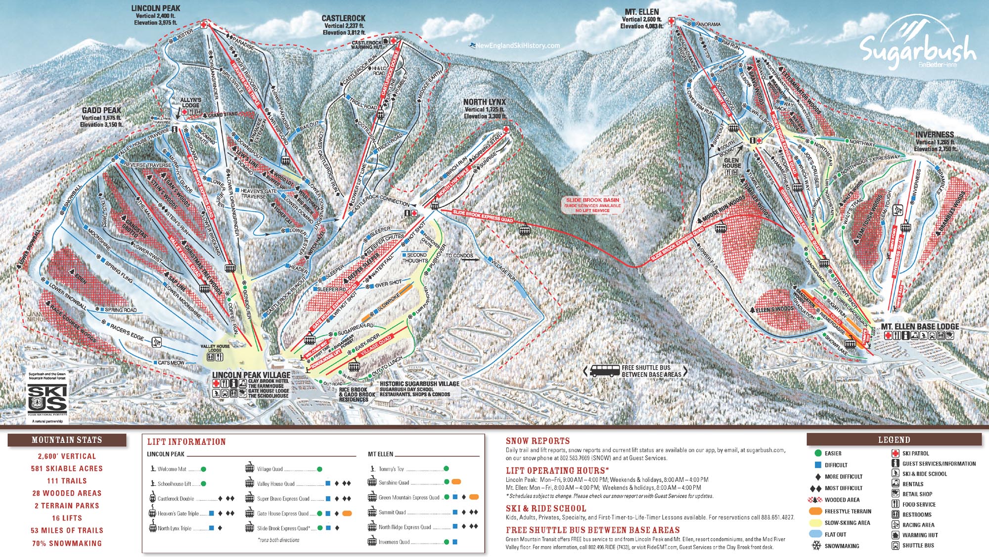 2019-20 Sugarbush Trail Map