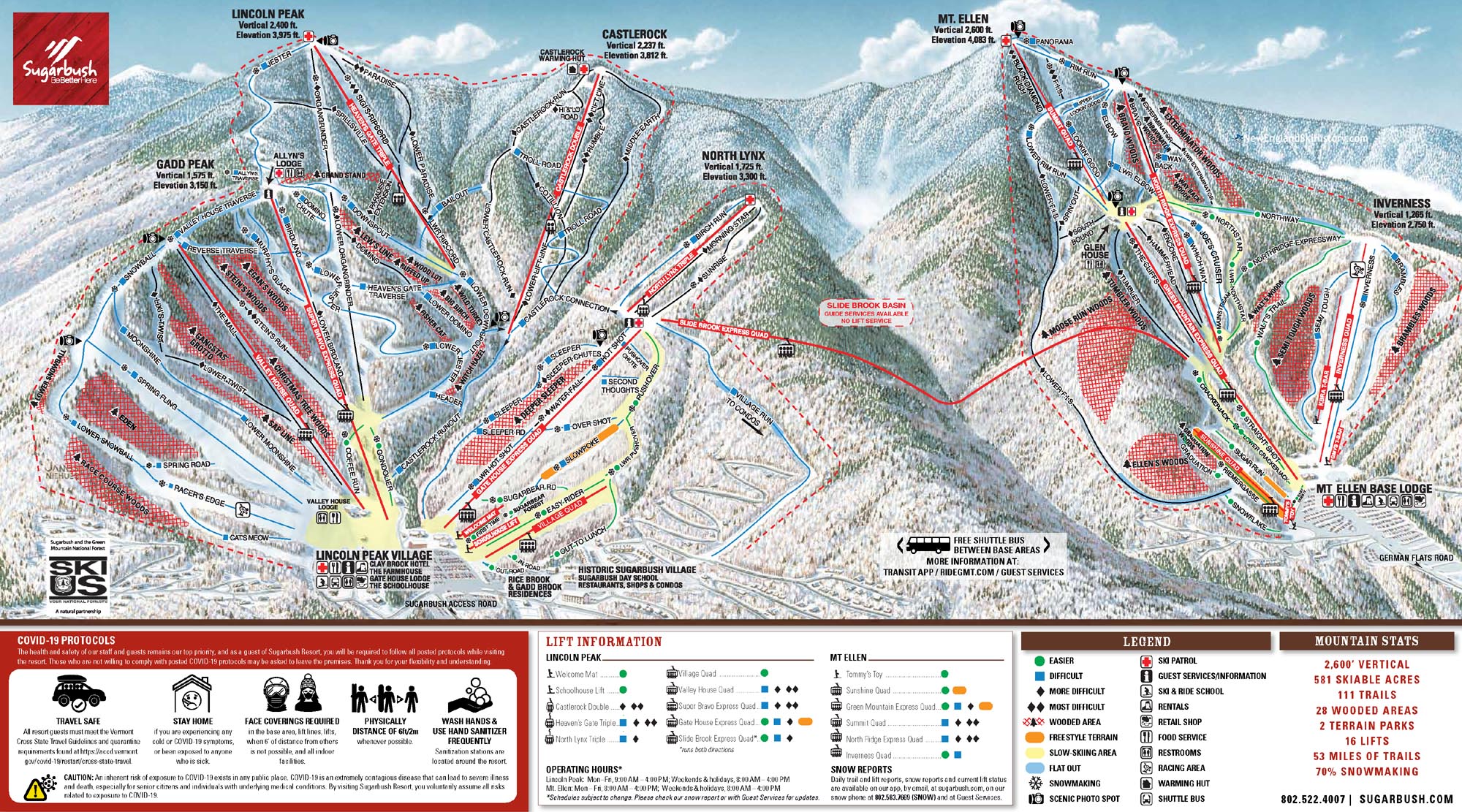 2020-21 Sugarbush Trail Map