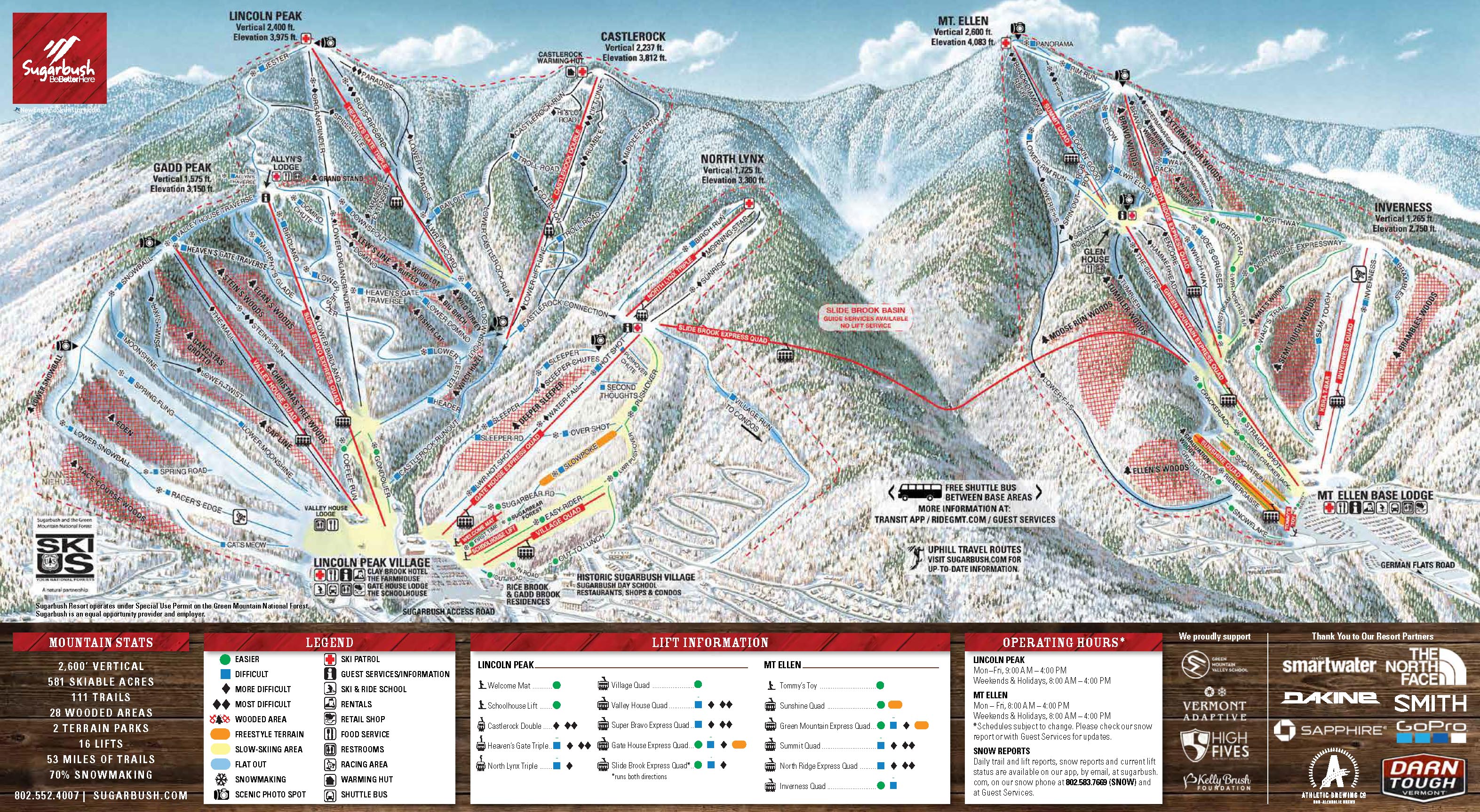 2023-24 Sugarbush Trail Map