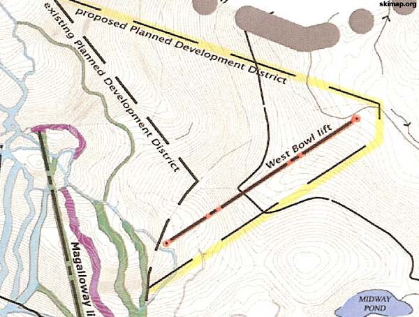 A 2007 development map showing the West Bowl Area