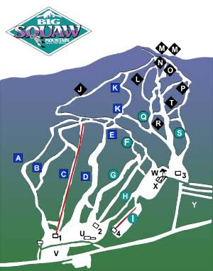 A 2004 trail map after the closure of the chairlift