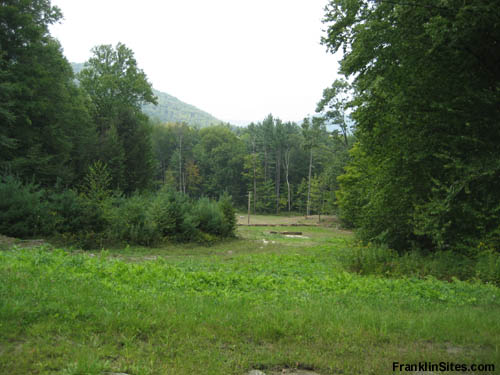 Looking down the Snowdance trail in 2007 during construction of the snow tubing area