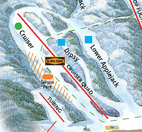 The Cruiser area on the 2009 trail map
