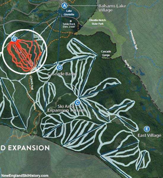 A February 2015 rendering of the proposed East Dixville Peak area