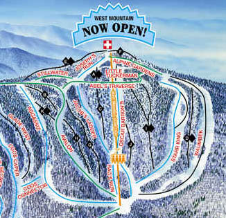 The 2001 West Mountain map, prior to the high speed quad installation