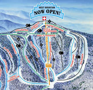 The 2001 West Mountain map, prior to the high speed quad installation