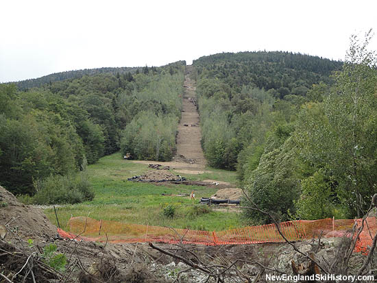 The recleared Mittersill double chair lift line (2010)