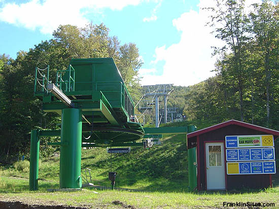 The bottom terminal of the Tuckerbrook Quad chairlift (2004)