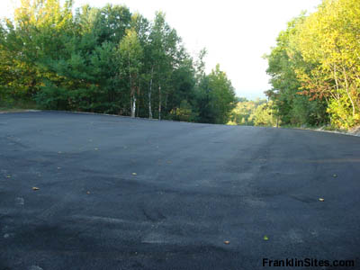 The paved turnaround area at the top of the T-Bar, where the upper mountain base terminal may have located (2007)