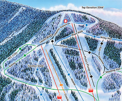 The proposed upper mountain trails as seen on the 2009 Crotched trail map