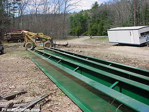 Installation of the bridge in 2002