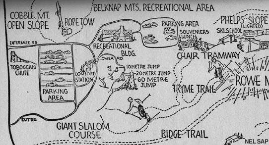 A late 1930s map showing Cobble Mountain