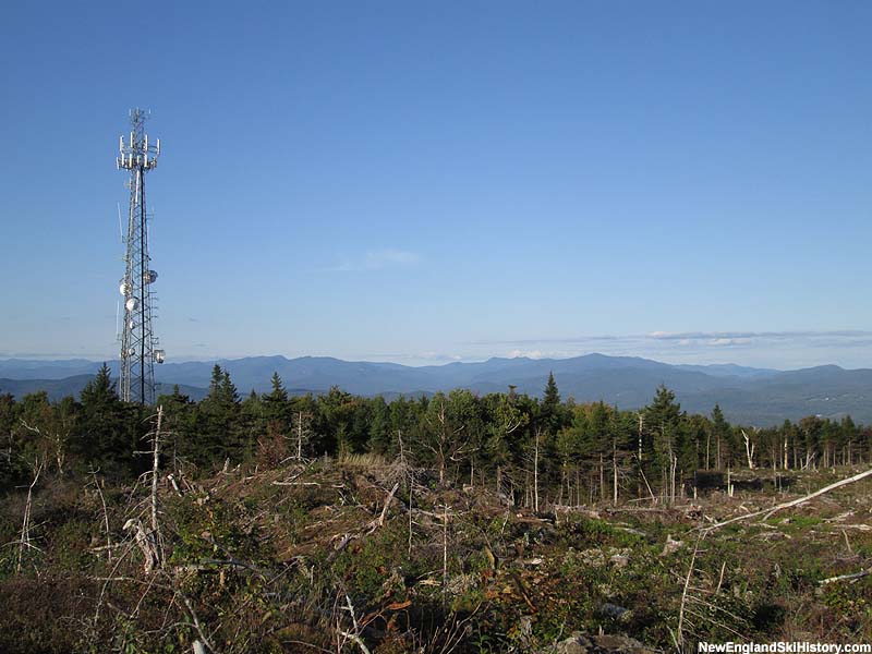 The Groton Wind clearcut adjacent to the summit area