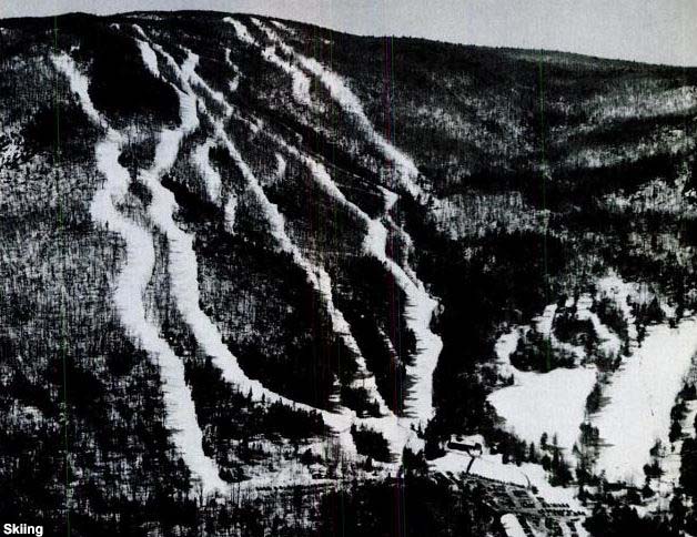 The summit area clearing (top center) circa 1980