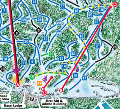 The 2009 Eclipse Area trail map