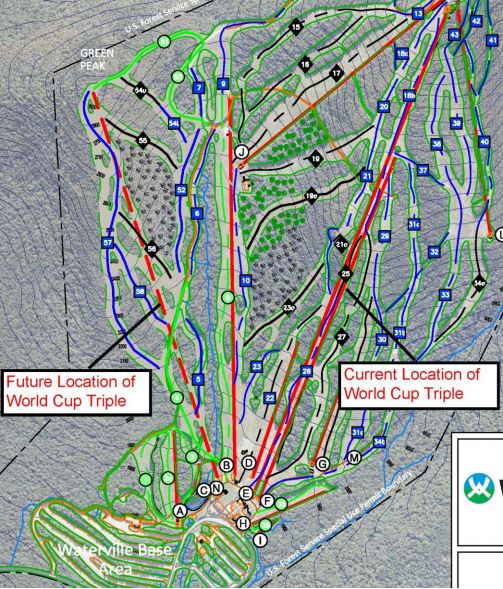 A November 2014 Green Peak proposal map, showing the relocation of the World Cup Triple