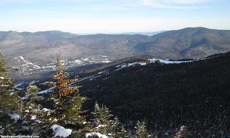 Looking at Waterville Valley ski area from Mt. Tecumseh (2014)