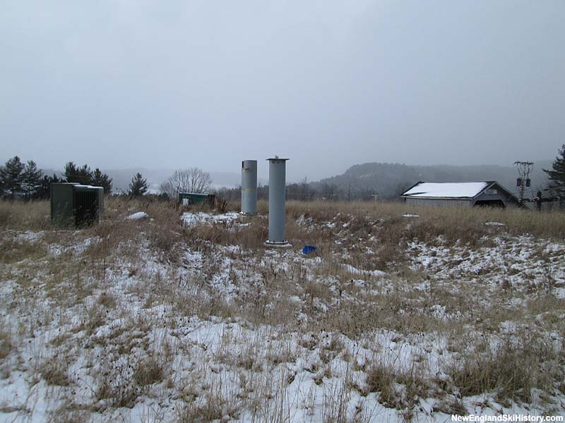 The remains of the North Peak Quad bottom terminal (2013)