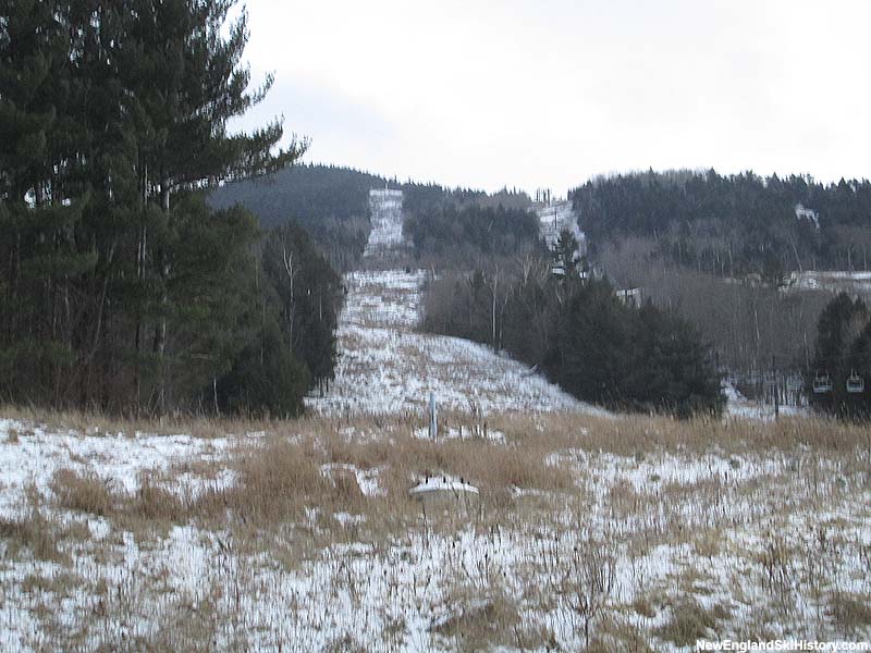 The former North Peak Quad lift line (2013)